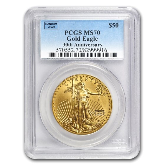 1 oz Gold American Eagle MS-70 PCGS (Random Year) 1 oz Gold American Eagle MS-70 PCGS (Random Year)
